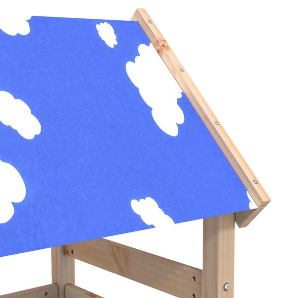 vidaXL Spielturm Braun 52,5 x 110,5 x 215 cm Massives Kiefernholz