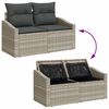 vidaXL Gartensofa-set mit Kissen 8 pcs Hellgrau Poly-Rattan