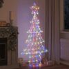vidaXL Weihnachtsbaum mit 240 LEDs Mehrfarbig 180 cm Acryl