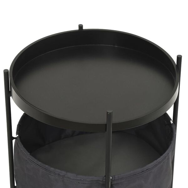 vidaXL Beistelltisch mit Korb 40x40x45,5 cm Grau