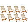 vidaXL Gartenst&uuml;hle 8 Stk. Klappbar Beige Massivholz Akazie