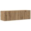 vidaXL 7-tlg. TV-Schrank-Set Wandmontage Artisan-Eiche Holzwerkstoff