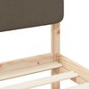 vidaXL Bettgestell mit gepolstertem Kopfteil Taupe 100 x 200 cm
