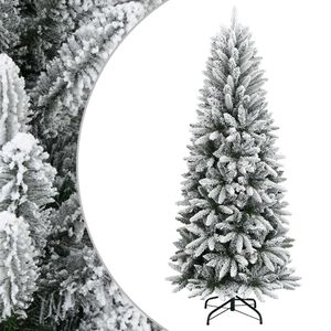 vidaXL K&uuml;nstlicher Weihnachtsbaum Beschneit 210 cm PVC&PE