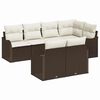 vidaXL Gartensofa-set Braun Poly-Rattan