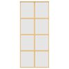 vidaXL Schiebet&uuml;r Golden 90x205 cm Matt ESG-Glas und Aluminium
