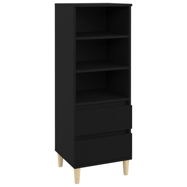 vidaXL Highboard Schwarz 40x36x110 cm Holzwerkstoff