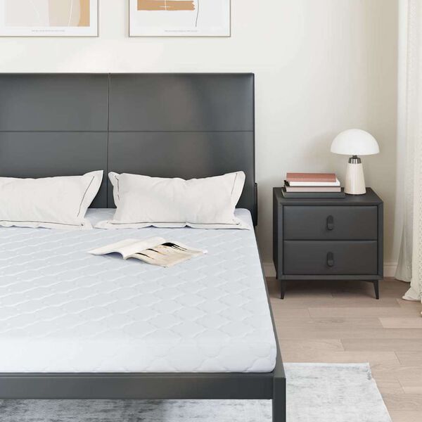 vidaXL Matratze Wei&szlig; 140 x 190 cm Jacquard-Stoff