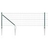 vidaXL Euro-Zaun mit Stacheln 25 x 0,8 m PVC-beschichteter Stahl Gr&uuml;n
