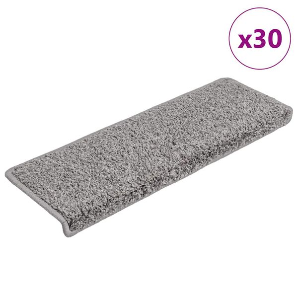 vidaXL Stufenmatten 30 Stk. 65x21x4 cm Grau Rechteckiger Rand