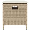 vidaXL 5-tlg. Garten-Essgruppe mit Kissen Beige Poly Rattan
