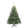vidaXL K&uuml;nstlicher Weihnachtsbaum mit 150 LEDs Gr&uuml;n 120 cm PE und PVC