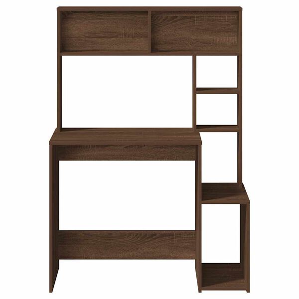 vidaXL Schreibtisch mit Regal Braun Eichen-Optik 100x45x140 cm