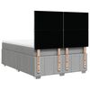 vidaXL Boxspringbett mit Matratze Hellgrau 140x200 cm Stoff