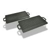 vidaXL Grillplatte 2 St&uuml;ck Gusseisen Wendeplatte 50x23 cm