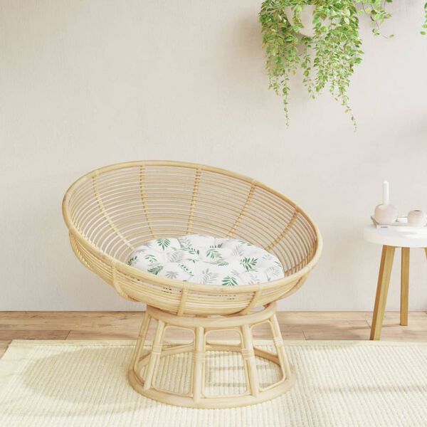 vidaXL Kissen Rund Blattmuster &Oslash; 60x11 cm Oxford-Gewebe