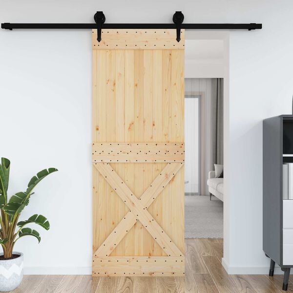vidaXL T&uuml;r NARVIK Natur 85 x 210 cm Massivkiefer