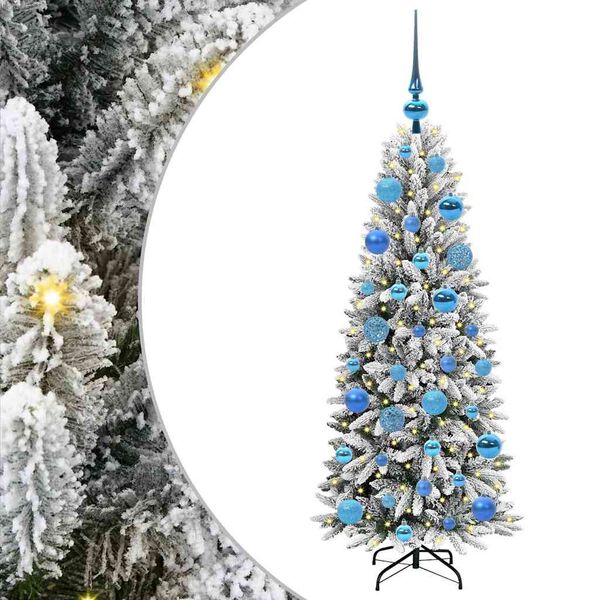 vidaXL K&uuml;nstlicher Weihnachtsbaum mit 150 LEDs mit St&auml;nder Wei&szlig; 120 cm