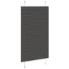 vidaXL Plissee Schwarz 75x100 cm Stoffbreite 74,4 cm Polyester