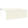 vidaXL Ausziehbare Markise Creme 400 x 200 cm Polyester und Aluminium
