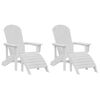 vidaXL Garten Lounge Möbel 2 pcs Weiß 74 x 82 x 90cm Plastik