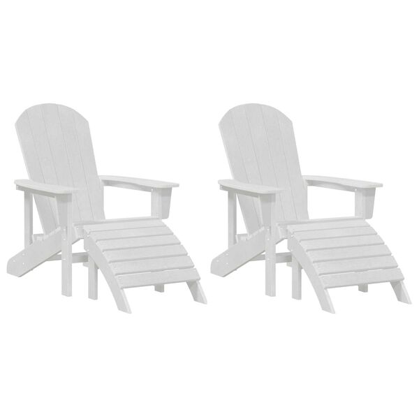 vidaXL Garten Lounge Möbel 2 pcs Weiß 74 x 82 x 90cm Plastik