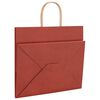 vidaXL Papiertragetaschen 50 Stk. mit Henkeln Rot 32x22x28 cm