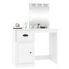 vidaXL Schminktisch mit LED Wei&szlig; 90x50x132,5 cm Holzwerkstoff