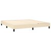 vidaXL Boxspringbett mit Matratze Creme 160x200 cm Stoff