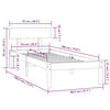 vidaXL Massivholzbett ohne Matratze Weiß
