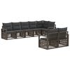 vidaXL Gartensofa-set 8 pcs Grau Poly-Rattan