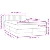 vidaXL Boxspringbett mit Matratze Rosa 140x220 cm Samt