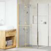 vidaXL Walk-in Duschwand Gold 70 x 6.5 x 190 cm Energiesparendes Glas