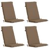 vidaXL Hochlehner-Auflage GEMERT 4 stk. 100 % Polyester Taupe
