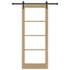 vidaXL Schiebet&uuml;r ORKDAL Natur 86 x 211 cm Massivholz Kiefer und Glas