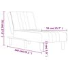 vidaXL Chaiselongue Dunkelgrau Stoff