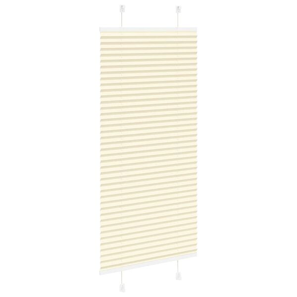 vidaXL Plissee Creme 55x100 cm Stoffbreite 54,4 cm Polyester