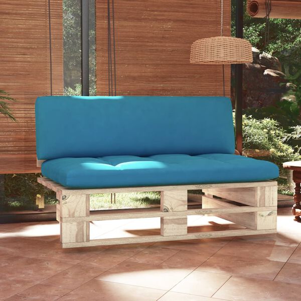 vidaXL Outdoor-Mittelsofa Paletten Impr&auml;gniertes Kiefernholz