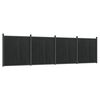 vidaXL Zaunelement Grau 699x186 cm WPC