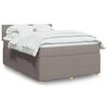 vidaXL Boxspringbett mit Matratze Taupe 140x190 cm Stoff