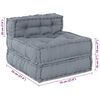 vidaXL Modulares Sofa Grau 70 x 70 x 56 cm Stoff