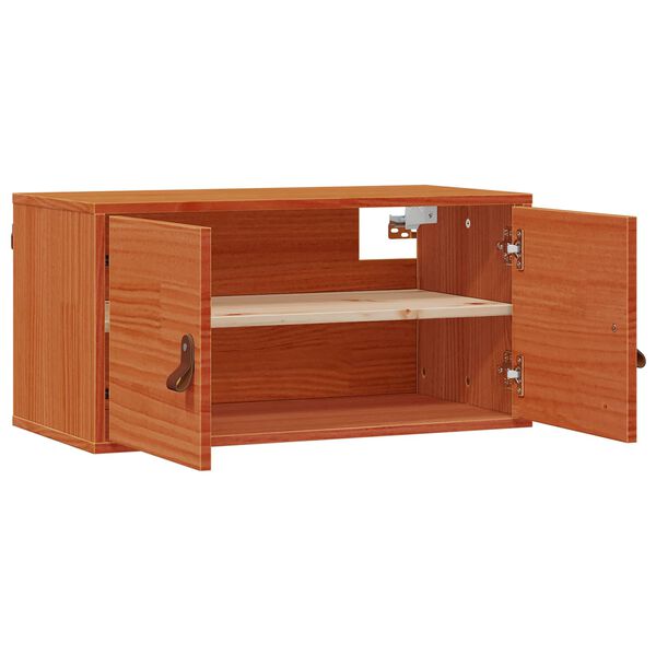 vidaXL Wandschrank Wachsbraun 60 x 30 x 30 cm Massives Kiefernholz