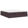 vidaXL Ottoman-Bett mit Matratzen Dunkelbraun 200x200 cm Stoff