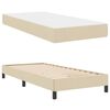 vidaXL Boxspringbett mit Matratze Creme 80 x 200 cm Stoff