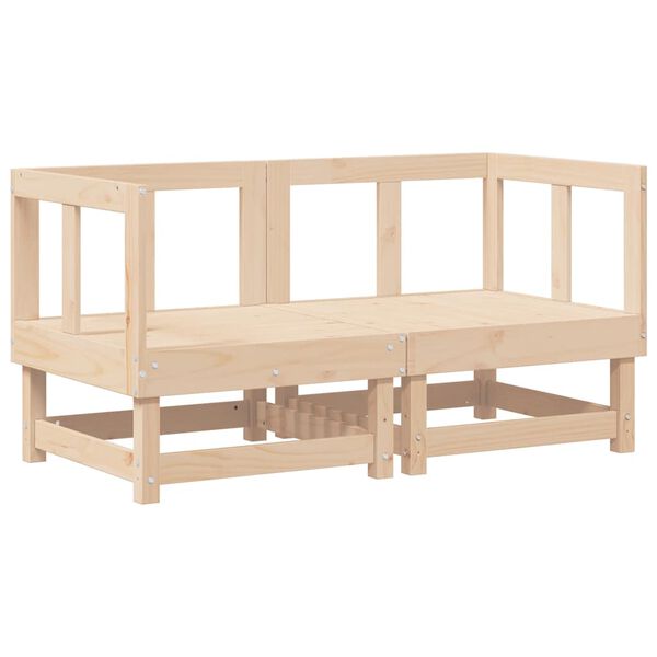 vidaXL Ecksofas mit Kissen 2 Stk. Massivholz Kiefer