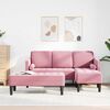 vidaXL Sofa Set mit Kissen 2 pcs Rosa Polyester