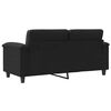 vidaXL 2-Sitzer-Sofa Schwarz 140 cm Mikrofasergewebe