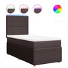 vidaXL Boxspringbett mit Matratze Dunkelbraun 100x200 cm Stoff