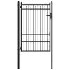 vidaXL Zauntor BAARLO 100 x 150 cm Metall Schwarz Abschlie&szlig;bar