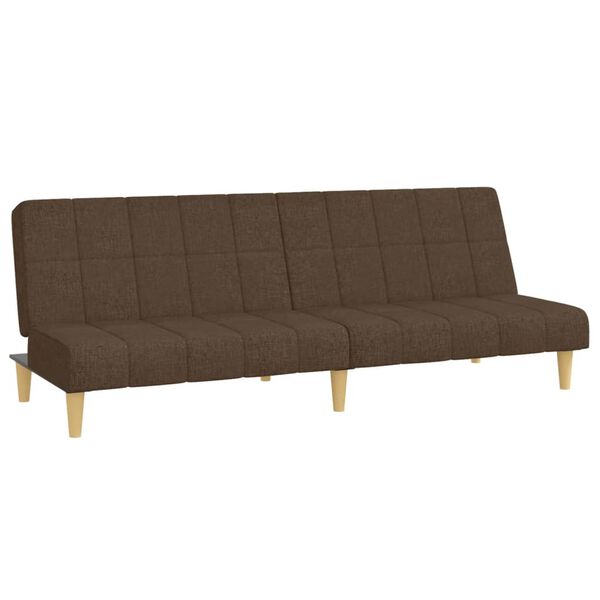 vidaXL Schlafsofa 2-Sitzer Braun Stoff